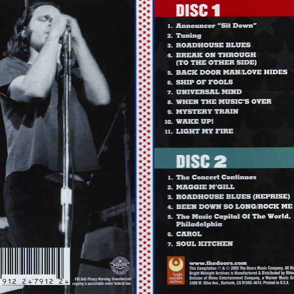 Discography Live In Philadelphia | Ray Manzarek of The Doors